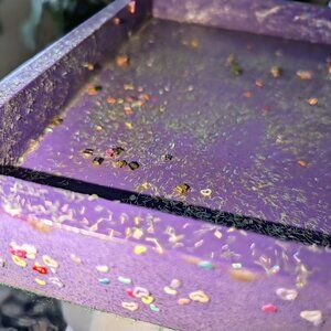 8x10x1/1/2 reimagined glam decor box with colorful glitter